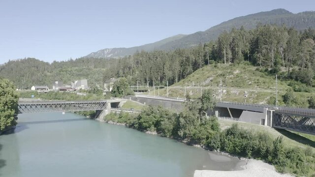 Bridge over the river, Switzerland