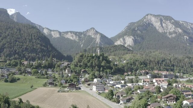 View of the Swiss mountains