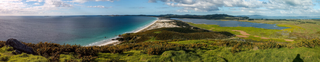 Obraz premium panoramic of beach and sea