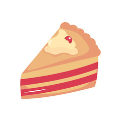 piece of cake icon, flat style