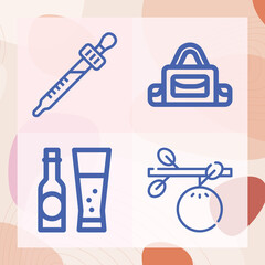 Simple set of stuff related lineal icons