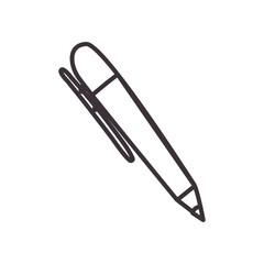 Obraz premium pen daily sticker line style icon vector design