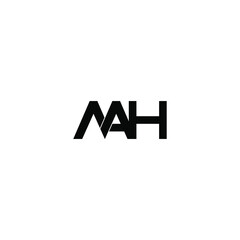 Obraz premium mah letter original monogram logo design