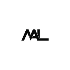 mal letter original monogram logo design