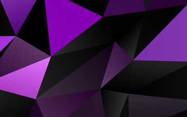 Fototapeta premium Dark Purple vector abstract polygonal cover.