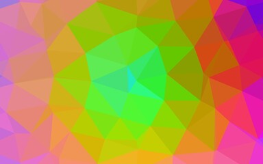 Fototapeta premium Light Multicolor, Rainbow vector polygon abstract layout.