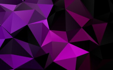 Obraz premium Light Purple vector triangle mosaic texture.