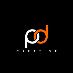 Fototapeta premium PD Letter Initial Logo Design Template Vector Illustration 