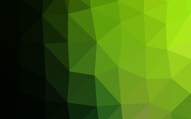 Light Green vector polygon abstract backdrop.