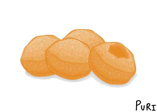 Pani puri only Puri vector