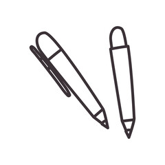 Obraz premium pencil and pen vedaily sticker line style icon ctor design