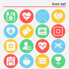 16 pack of preclude  filled web icons set