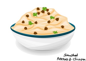 Pani Puri Smashed potatoes and Chickpea