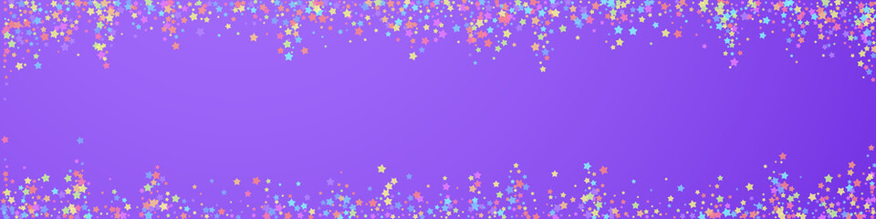 Festive unique confetti. Celebration stars. Colorf