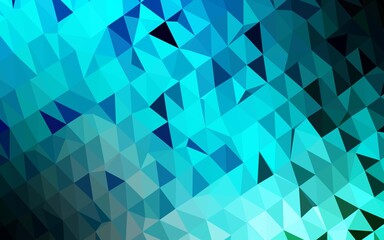 Obraz premium Light Blue, Green vector polygon abstract backdrop.