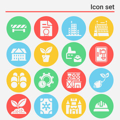 16 pack of complex  filled web icons set