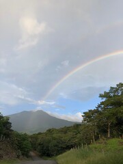 rainbow over the mountains