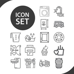 Simple set of horizontal related lineal icons.