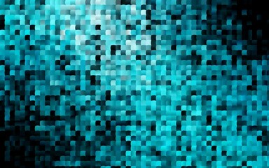Dark BLUE vector backdrop with rectangles, squares.