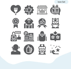 Simple set of advised related filled icons.