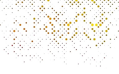 Light Orange vector background with bubbles.