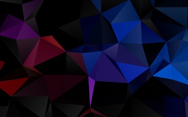 Dark Blue, Red vector abstract mosaic background.