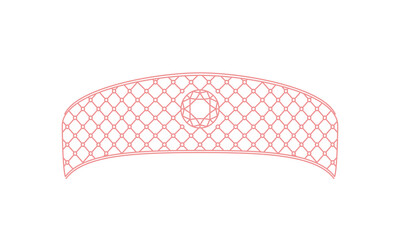 ブリリアントカットダイヤのティアラ　線画イラスト_16