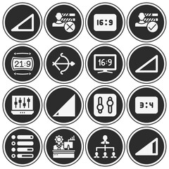 16 pack of levels  filled web icons set