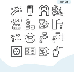 Simple set of release related lineal icons.