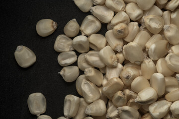 Mexican White Corn macro close up,