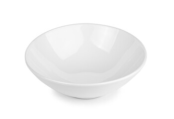 Empty white bowl isolated on white background.