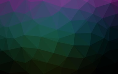 Dark Multicolor, Rainbow vector polygonal pattern.