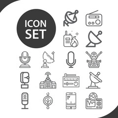 Simple set of stations related lineal icons.