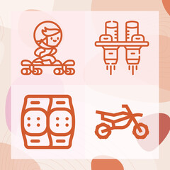 Simple set of flexion related lineal icons