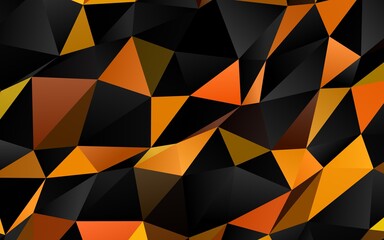 Obraz premium Light Yellow, Orange vector abstract polygonal texture.
