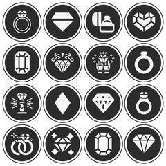 16 pack of mound  filled web icons set