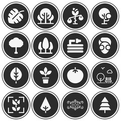16 pack of garden  filled web icons set