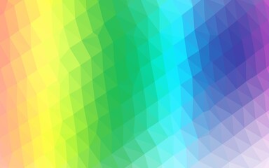 Light Multicolor, Rainbow vector triangle mosaic cover.