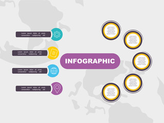 infographic timeline workflow or process map background template