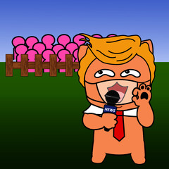 Kitty reporting importance of wearing mask