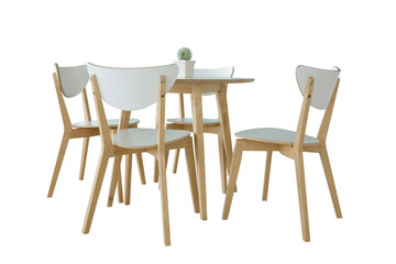 Modern table and chairs furniture for office, focus selective.