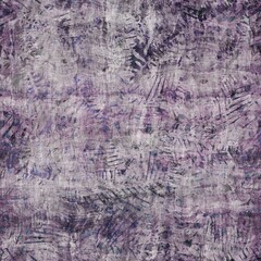 Dark moody purple and green tropical leaf seamless textural repeat pattern. Highly intricate and deeply detailed background swatch. Luxurious rich fashion textile feel.