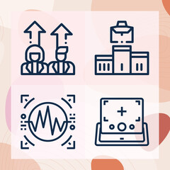 Simple set of rushing related lineal icons