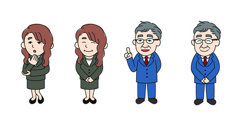 スーツの男性と女性
