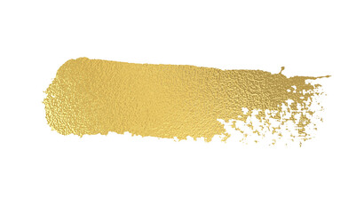 Gold shiny foil brush stroke.