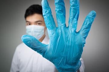 Keep away from the virus concept