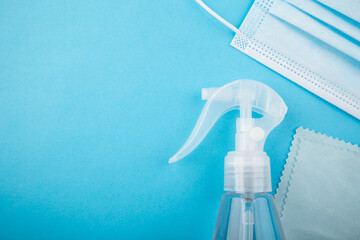 Coronavirus prevention mask and hand sanitizer gel for corona virus protection