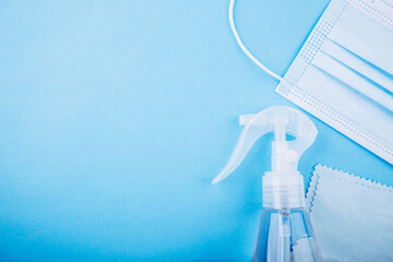 Coronavirus prevention mask and hand sanitizer gel for corona virus protection