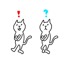 腕を組んでいる白猫
