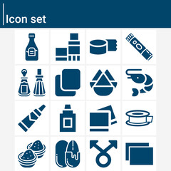 Simple set of paste related filled icons.